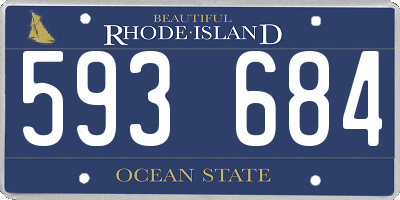 RI license plate 593684