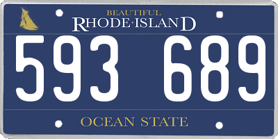 RI license plate 593689