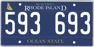 RI license plate 593693