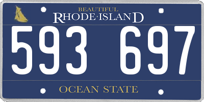 RI license plate 593697