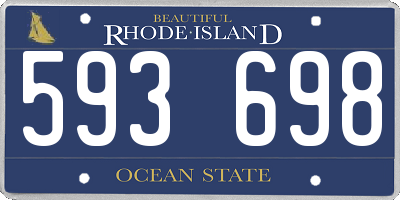 RI license plate 593698