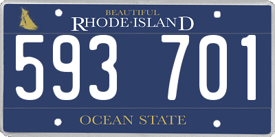 RI license plate 593701