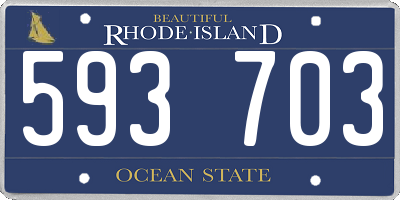 RI license plate 593703
