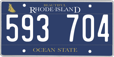 RI license plate 593704