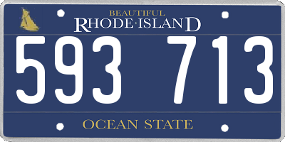 RI license plate 593713