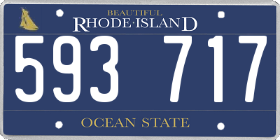 RI license plate 593717