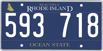RI license plate 593718