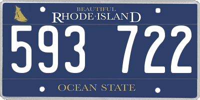 RI license plate 593722