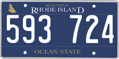 RI license plate 593724
