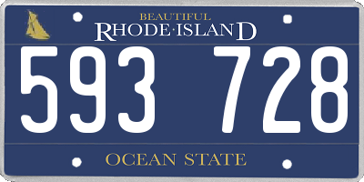 RI license plate 593728