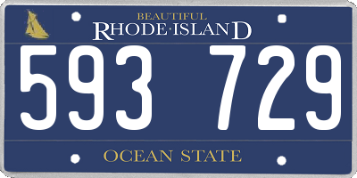 RI license plate 593729