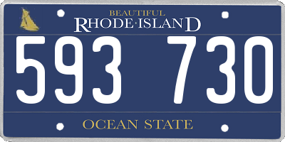 RI license plate 593730
