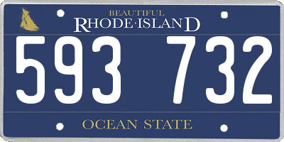 RI license plate 593732