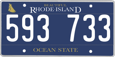 RI license plate 593733