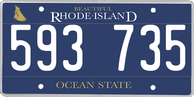 RI license plate 593735