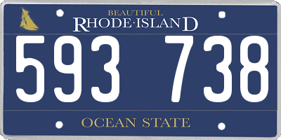 RI license plate 593738