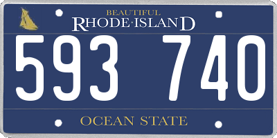RI license plate 593740