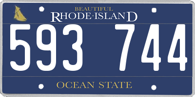 RI license plate 593744