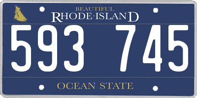 RI license plate 593745
