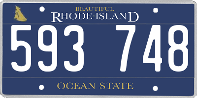 RI license plate 593748