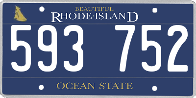 RI license plate 593752