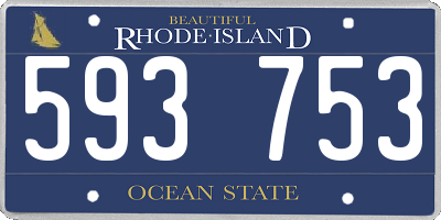 RI license plate 593753