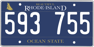 RI license plate 593755
