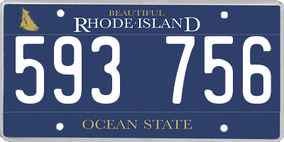 RI license plate 593756