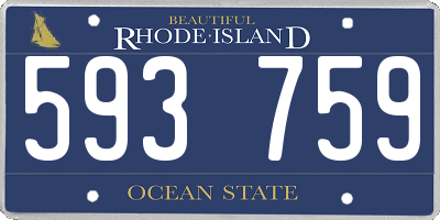 RI license plate 593759