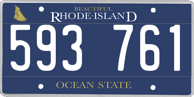 RI license plate 593761