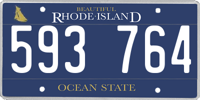 RI license plate 593764