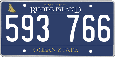RI license plate 593766