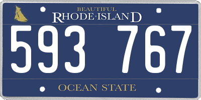 RI license plate 593767