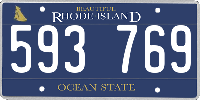 RI license plate 593769