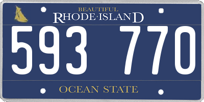 RI license plate 593770