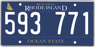 RI license plate 593771