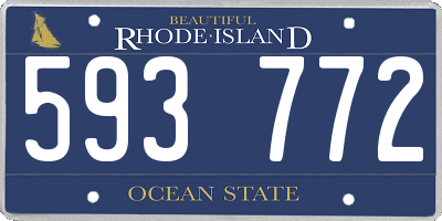 RI license plate 593772