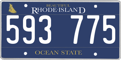 RI license plate 593775