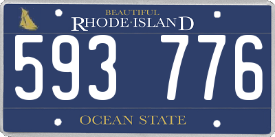 RI license plate 593776