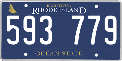 RI license plate 593779