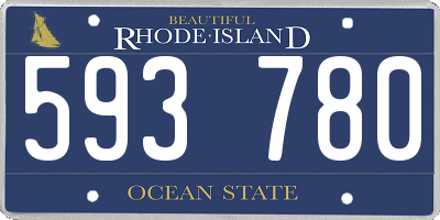 RI license plate 593780