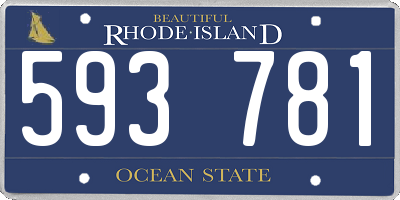 RI license plate 593781