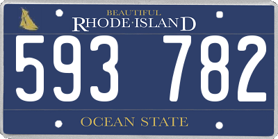 RI license plate 593782