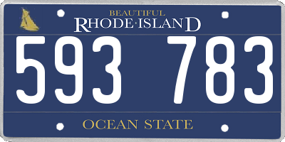 RI license plate 593783