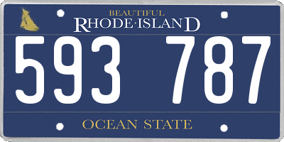 RI license plate 593787
