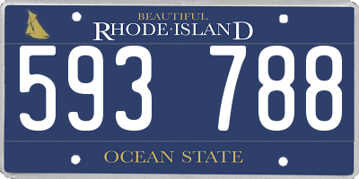RI license plate 593788