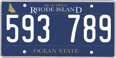 RI license plate 593789