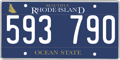 RI license plate 593790