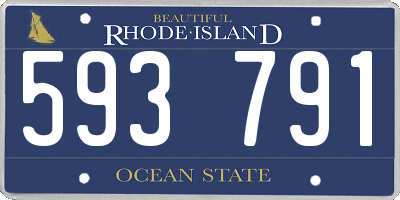 RI license plate 593791