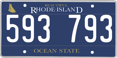 RI license plate 593793